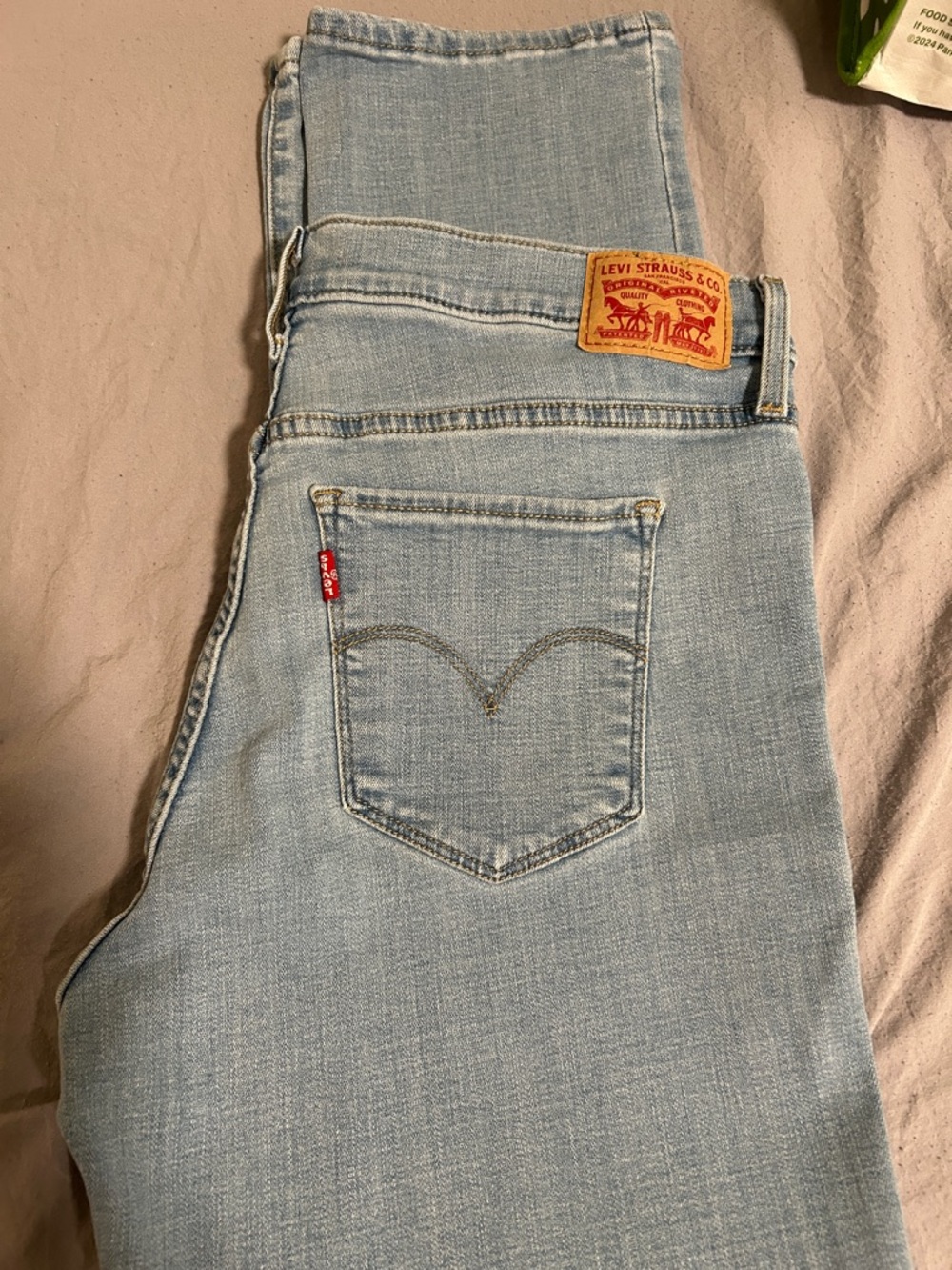 Levi's Women's Light Blue High-Rise Straight Jeans